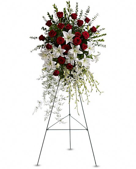 Image of Flowers or flower product titled Lily and Rose Tribute Spray